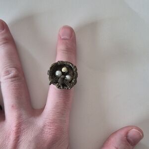 Elegant Gold Bird Nest Ring